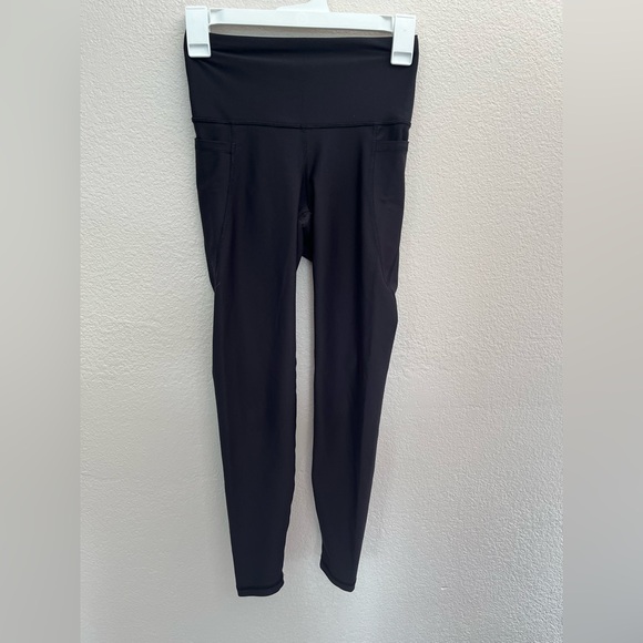 Old Navy Black High-Waisted Powersoft Full Length Leggings with Pockets Small - Picture 4 of 9